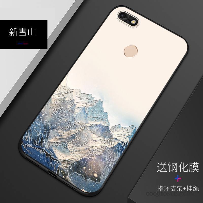 Huawei Y6 Pro 2017 Coque Silicone Délavé En Daim Tout Compris Étui Protection Personnalité Multicolore