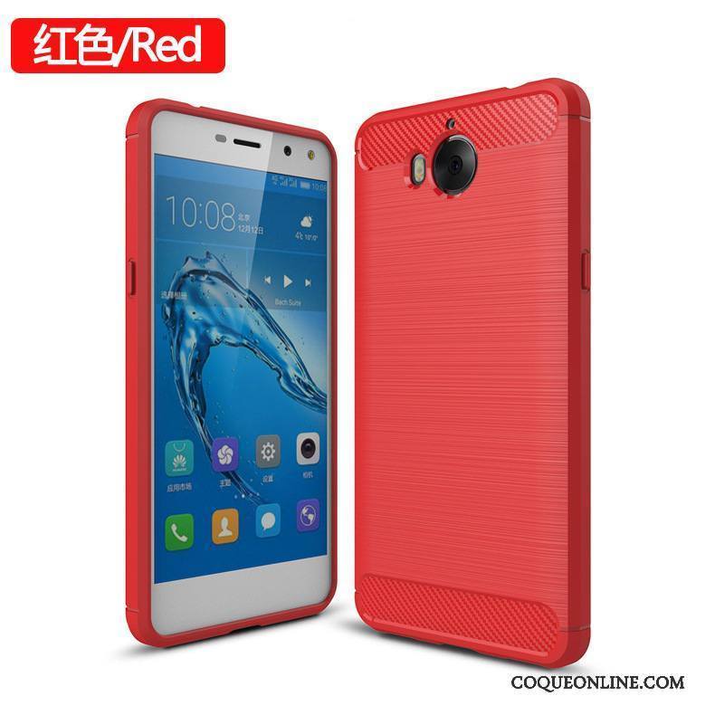 Huawei Y6 Pro 2017 Coque Silicone Protection Incassable Étui Fluide Doux Tout Compris Rouge