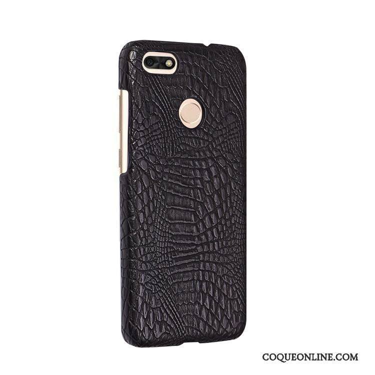 Huawei Y6 Pro 2017 Difficile Étui Protection Coque Vintage Bleu Clair Crocodile