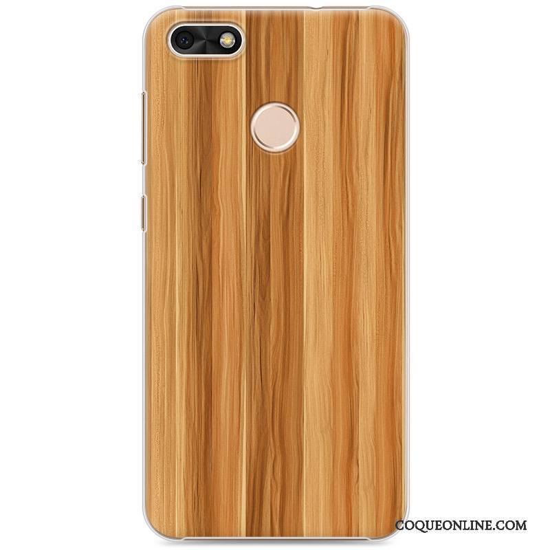 Huawei Y6 Pro 2017 Grain De Bois Coque De Téléphone Simple Protection Peinture Étui Difficile