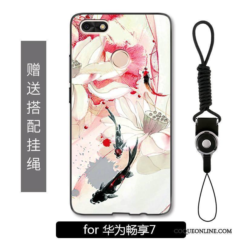 Huawei Y6 Pro 2017 Incassable Encre Peinture Rouge Tout Compris Coque De Téléphone Protection