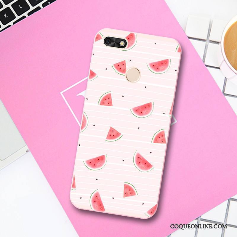 Huawei Y6 Pro 2017 Petit Coque De Téléphone Rose Charmant Silicone Frais Incassable