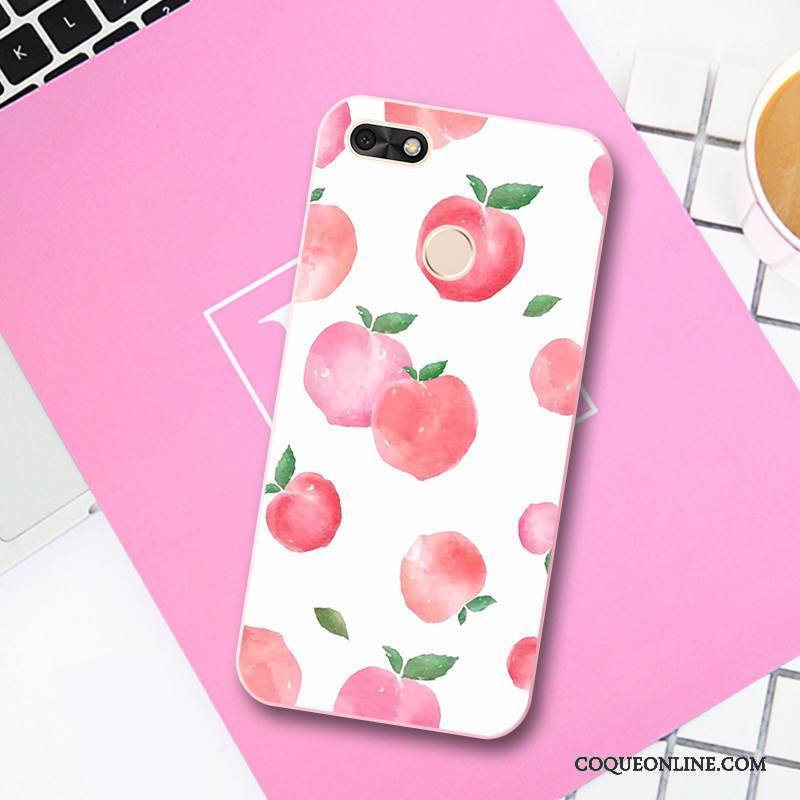 Huawei Y6 Pro 2017 Petit Coque De Téléphone Rose Charmant Silicone Frais Incassable