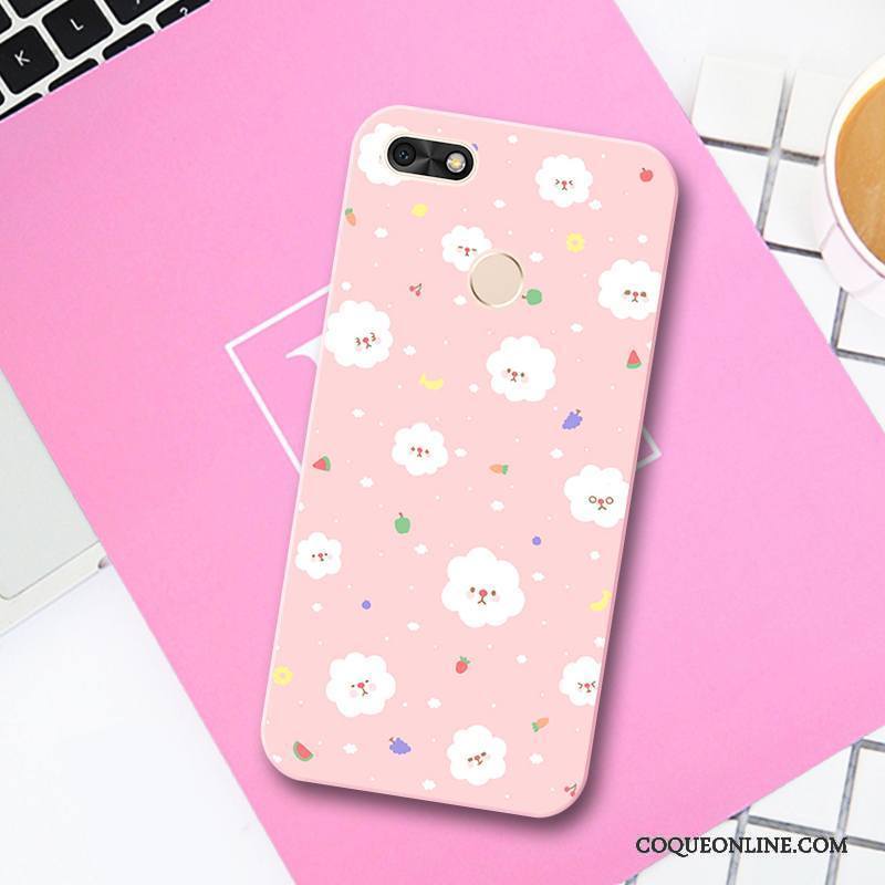 Huawei Y6 Pro 2017 Petit Coque De Téléphone Rose Charmant Silicone Frais Incassable