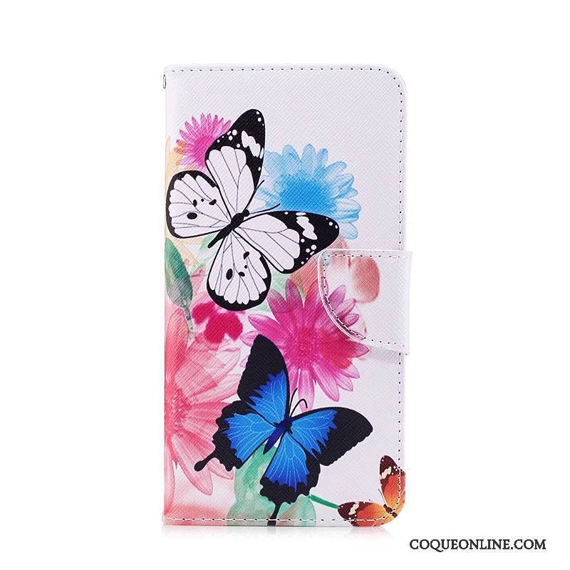 Huawei Y6 Pro 2017 Étui En Cuir Housse Mini Peinture Protection Bleu Coque De Téléphone