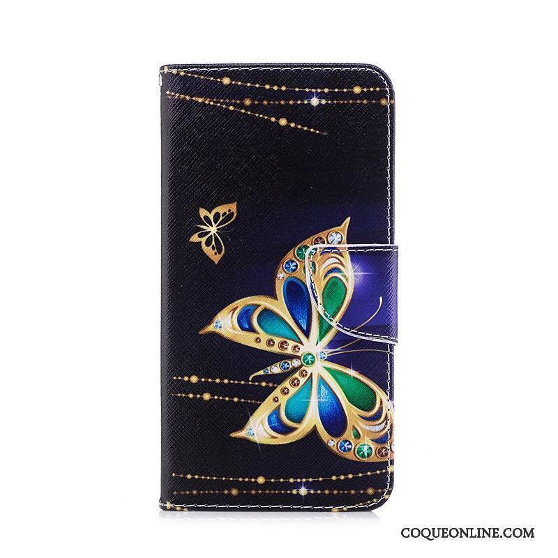 Huawei Y6 Pro 2017 Étui En Cuir Housse Mini Peinture Protection Bleu Coque De Téléphone