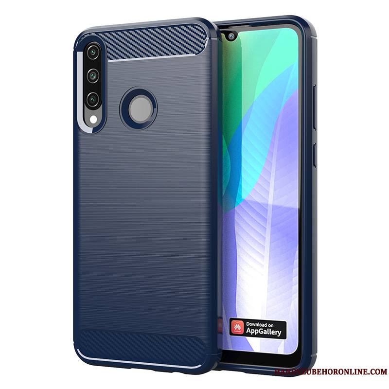 Huawei Y6p Fluide Doux Étui Coque De Téléphone Tout Compris Protection Bleu