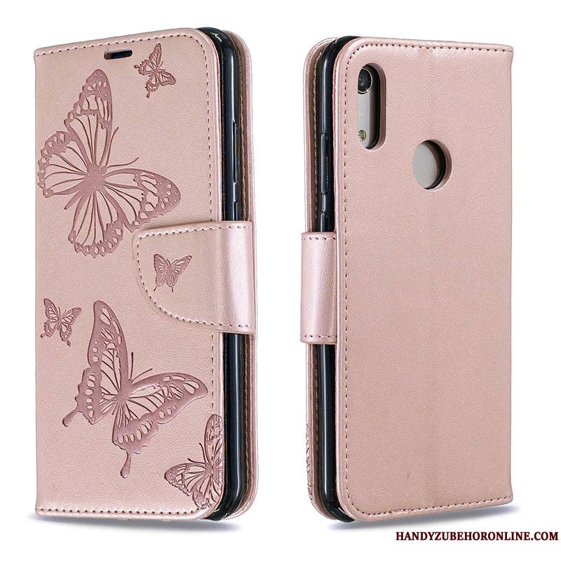 Huawei Y6s Coque Gaufrage Protection Jeunesse Étui Housse Similicuir Ornements Suspendus