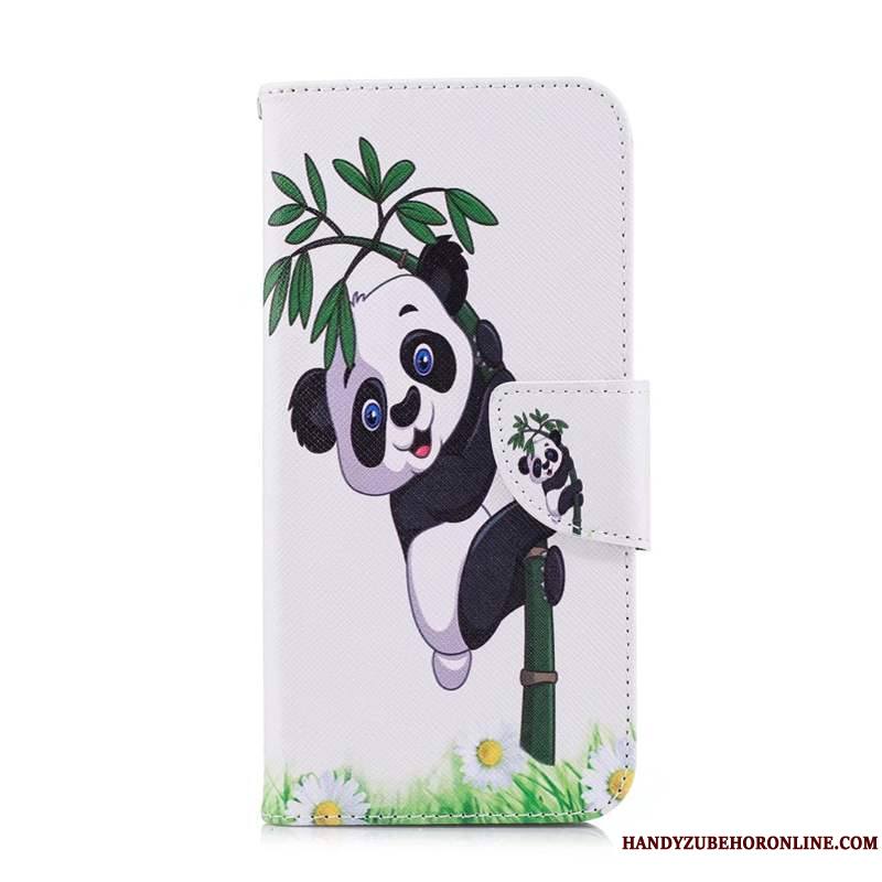 Huawei Y6s Coque Protection Peinture Dessin Animé Housse Blanc Papillon Étui En Cuir