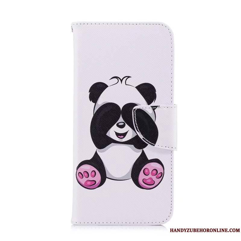 Huawei Y6s Coque Protection Peinture Dessin Animé Housse Blanc Papillon Étui En Cuir