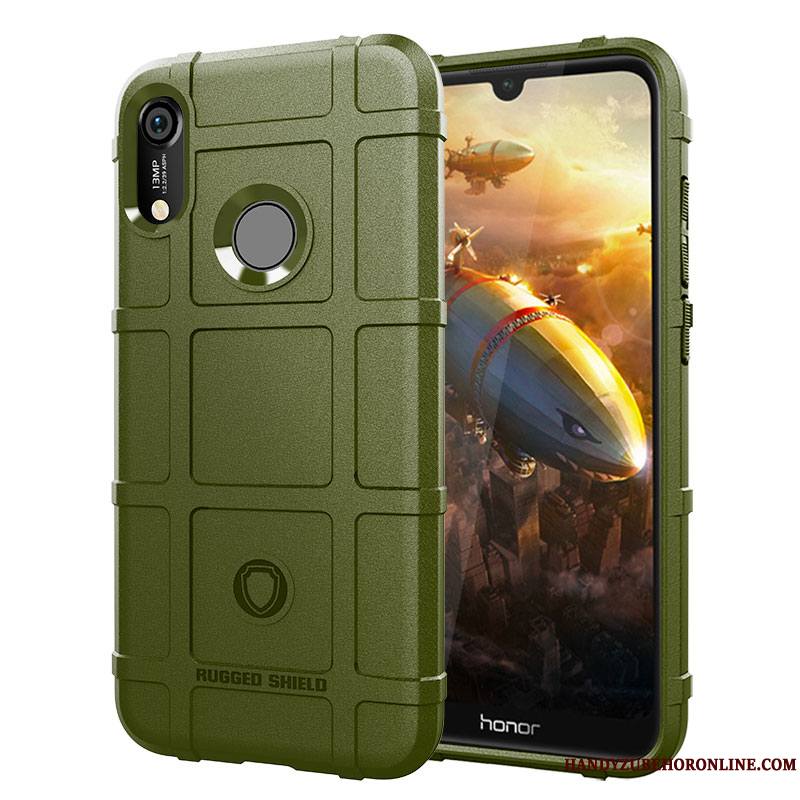 Huawei Y6s Protection Délavé En Daim Coque De Téléphone Tout Compris Bleu Marin Marque De Tendance Étui