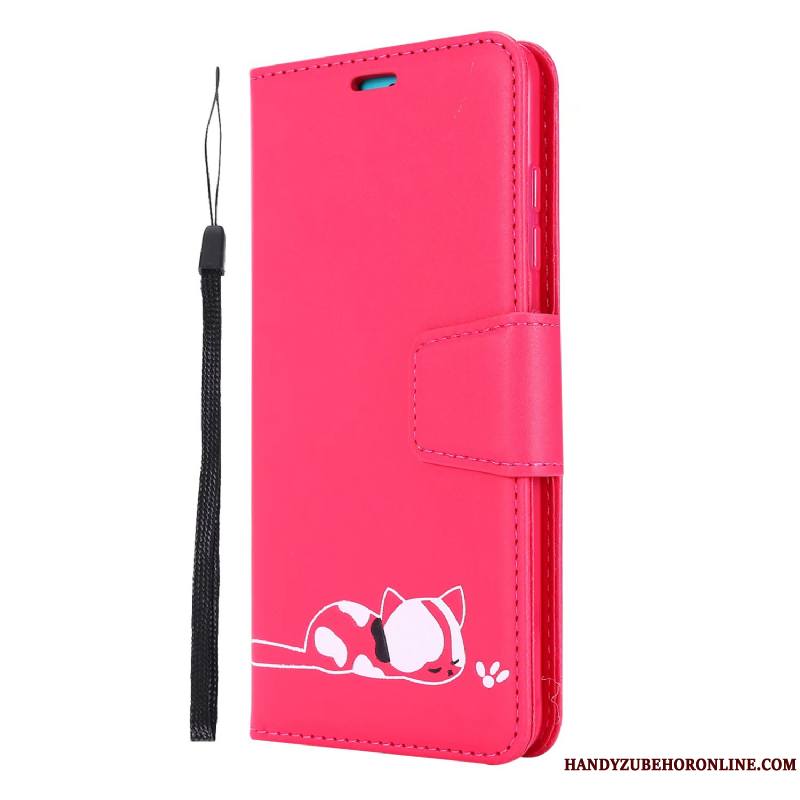 Huawei Y6s Rouge Plier Portefeuille Housse Coque De Téléphone