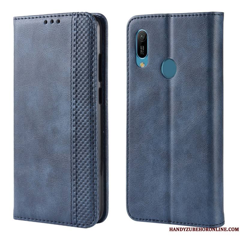 Huawei Y6s Étui En Cuir Protection Boucle Magnétique Housse Noir Coque De Téléphone Incassable