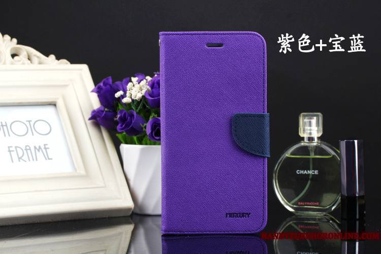 Huawei Y7 2018 Coque De Téléphone Incassable Housse Étui En Cuir Ornements Suspendus Fluide Doux Rouge