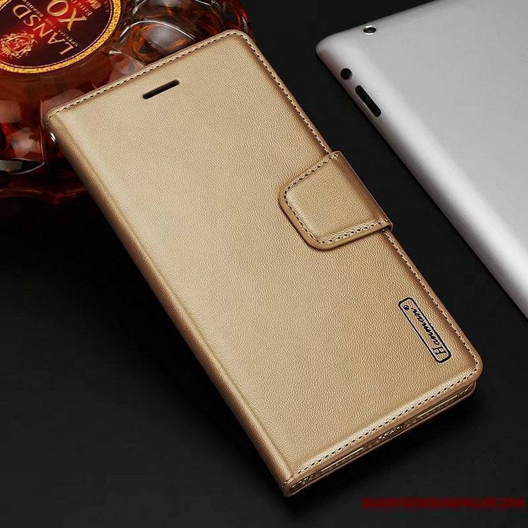 Huawei Y7 2018 Étui Portefeuille Coque De Téléphone Bleu Petit Étui En Cuir Carte