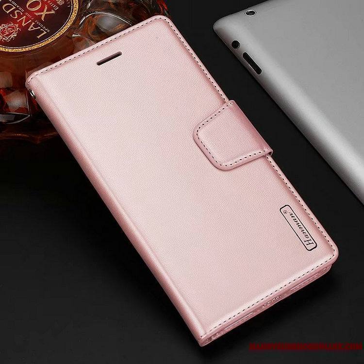 Huawei Y7 2018 Étui Portefeuille Coque De Téléphone Bleu Petit Étui En Cuir Carte