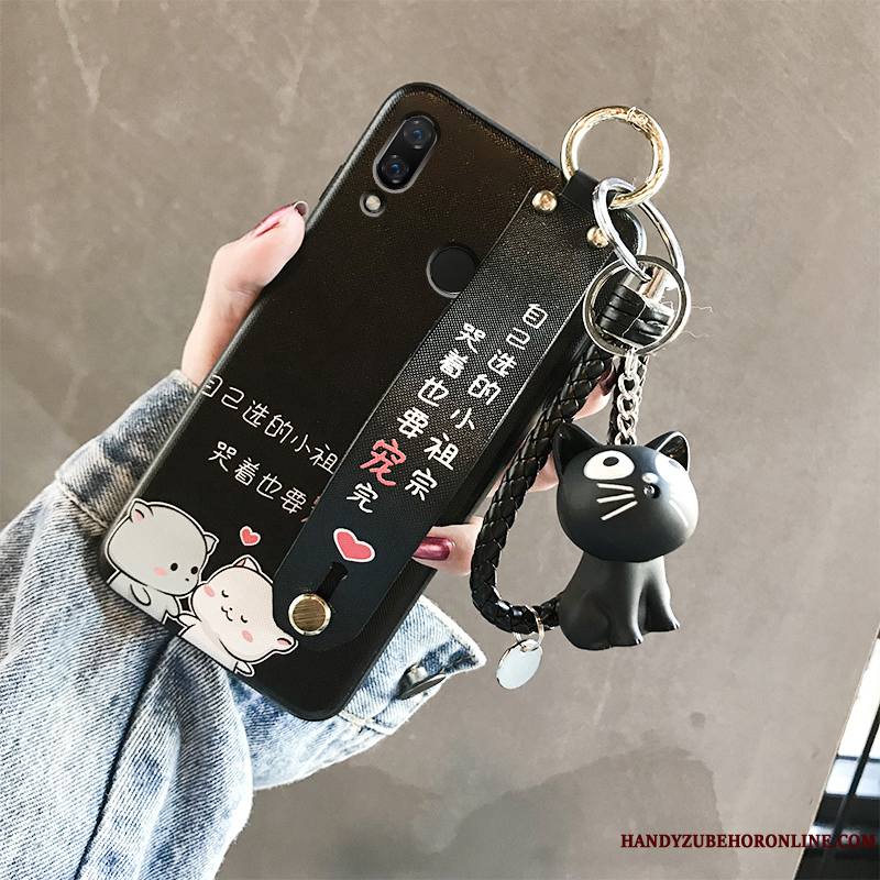 Huawei Y7 2019 Coque De Téléphone Jeunesse Charmant Créatif Tout Compris Noir Dessin Animé