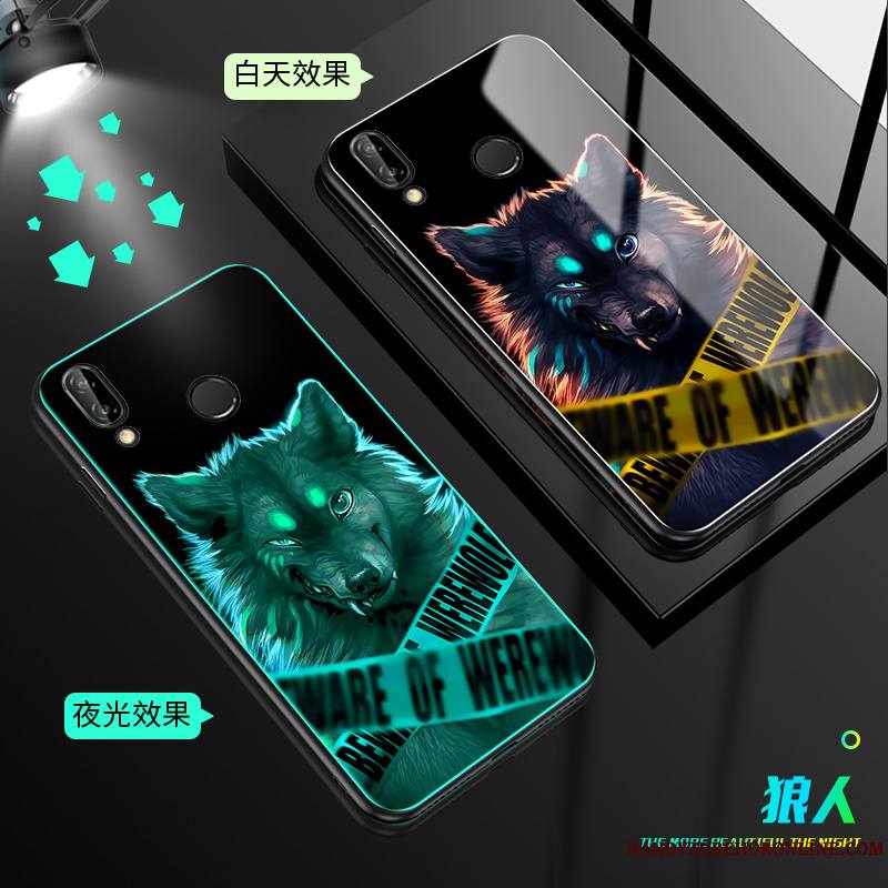 Huawei Y7 2019 Coque Personnalité Tout Compris Verre Incassable Tendance Fluide Doux Étui