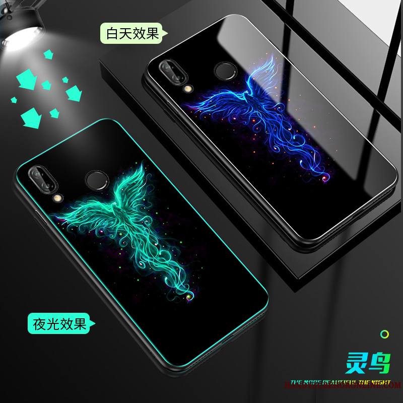 Huawei Y7 2019 Coque Personnalité Tout Compris Verre Incassable Tendance Fluide Doux Étui