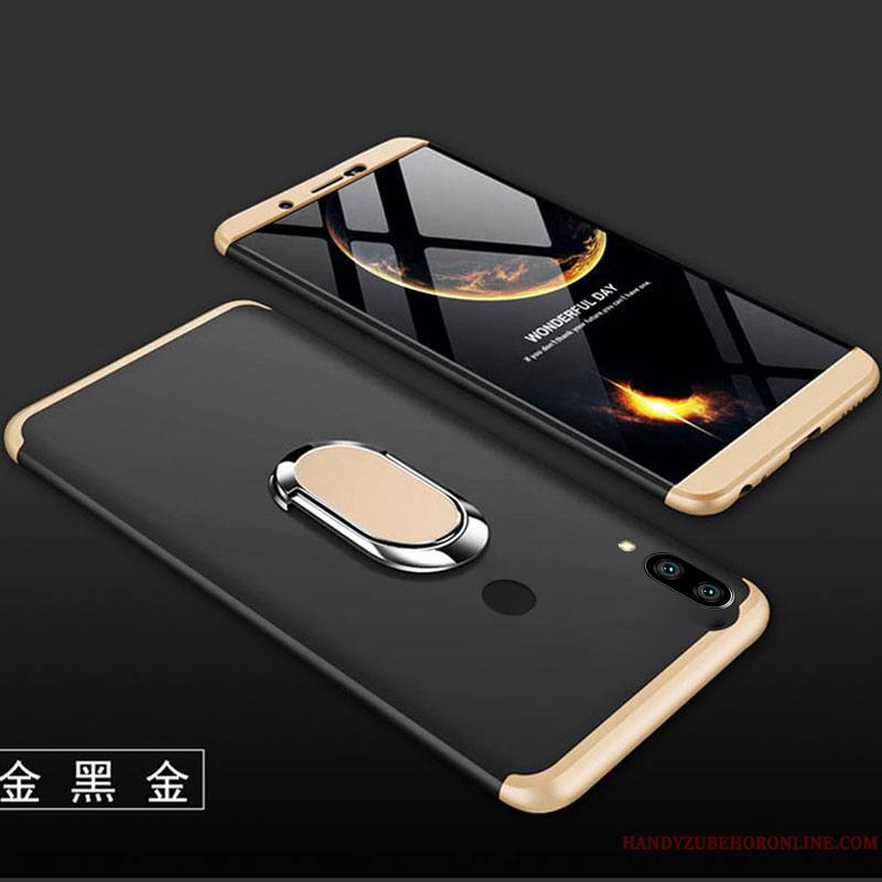 Huawei Y7 2019 Coque Tout Compris Or Créatif Délavé En Daim Mode Difficile Tendance