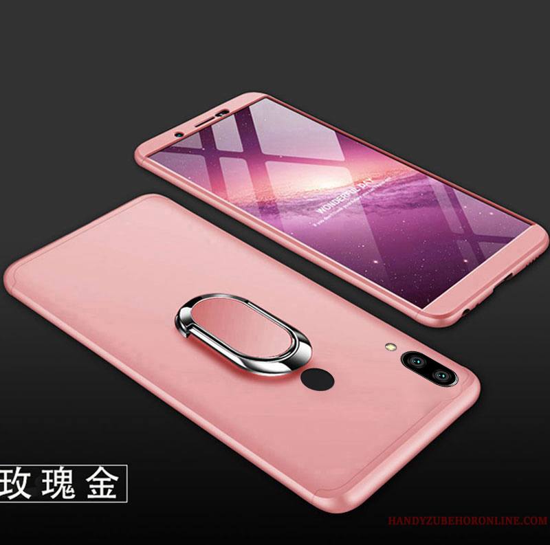 Huawei Y7 2019 Coque Tout Compris Or Créatif Délavé En Daim Mode Difficile Tendance