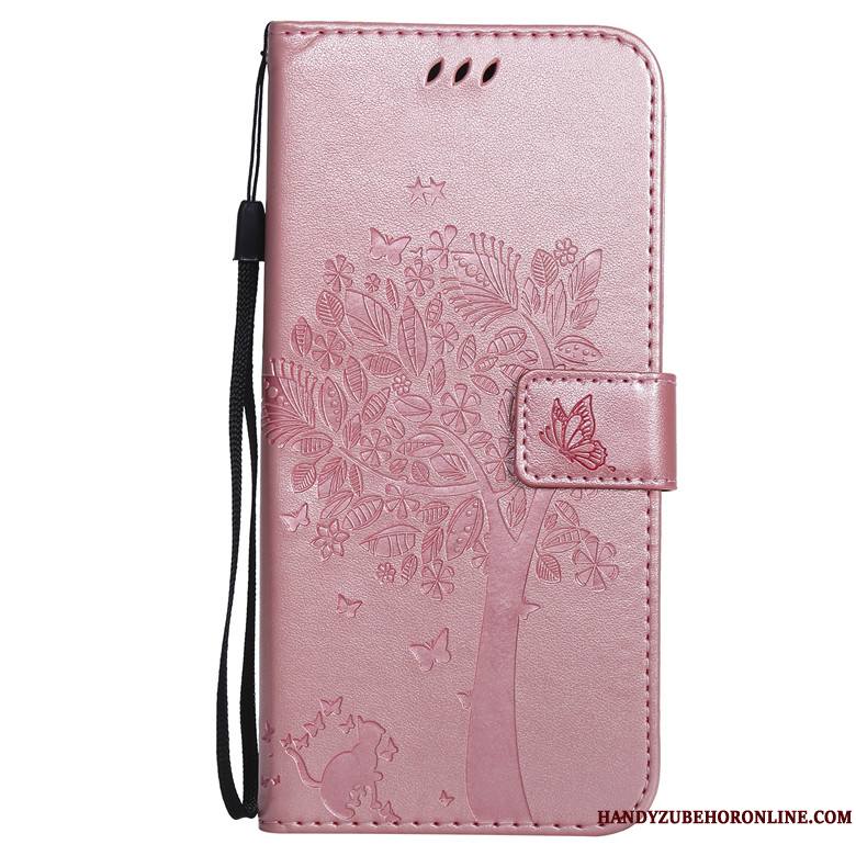 Huawei Y7 2019 Housse Protection Tout Compris Étui En Cuir Coque De Téléphone Incassable Chat