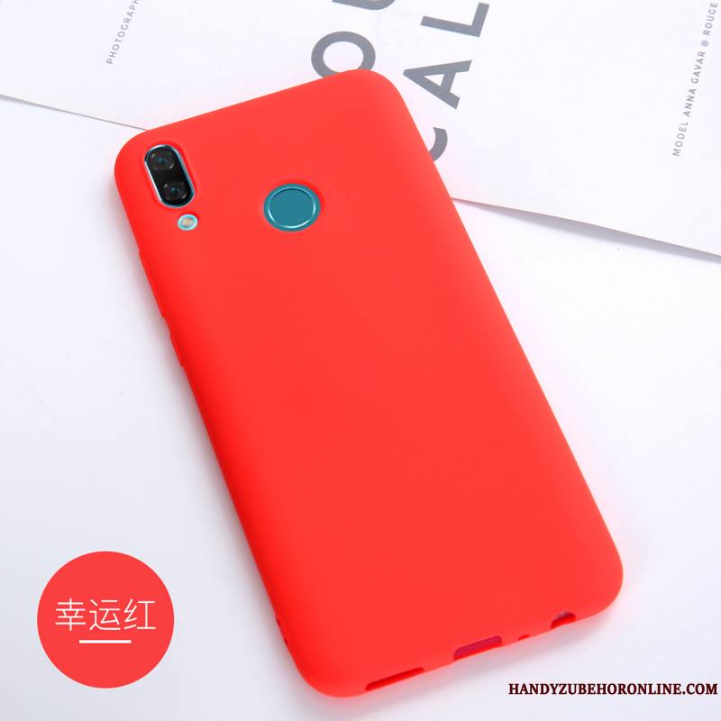 Huawei Y7 2019 Incassable Étui Silicone Rouge Business Coque De Téléphone Fluide Doux