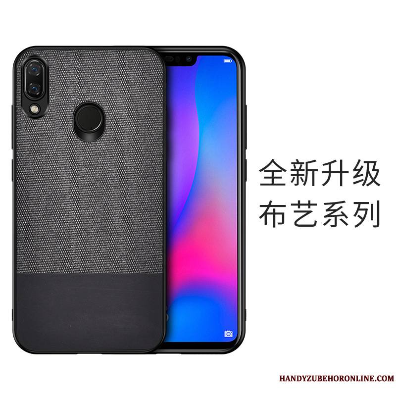 Huawei Y7 2019 Protection Modèle Fleurie Coque Difficile Fluide Doux De Téléphone Flanelle