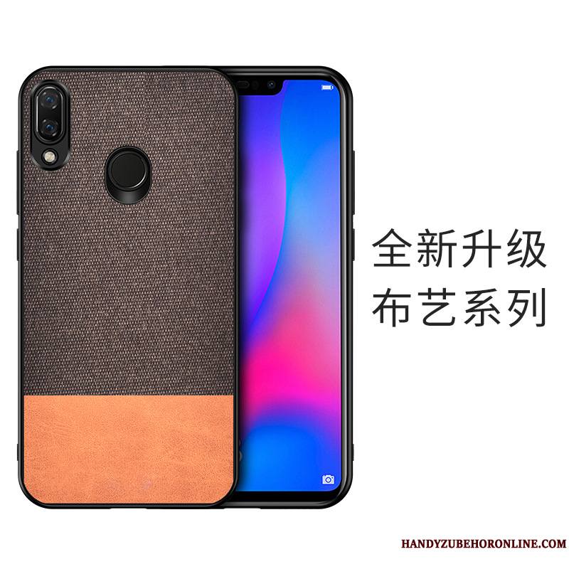 Huawei Y7 2019 Protection Modèle Fleurie Coque Difficile Fluide Doux De Téléphone Flanelle