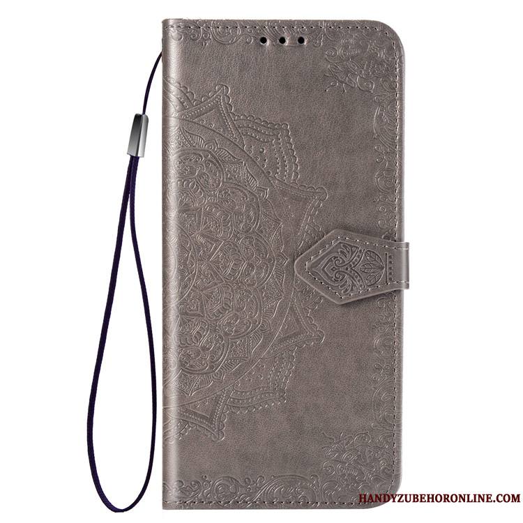 Huawei Y7 2019 Protection Étui Étui En Cuir Incassable Coque De Téléphone Tout Compris Or Rose