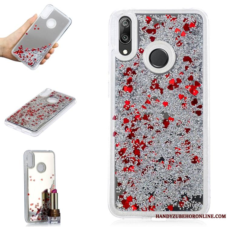 Huawei Y7 2019 Quicksand Coque De Téléphone Tendance Étoile Or