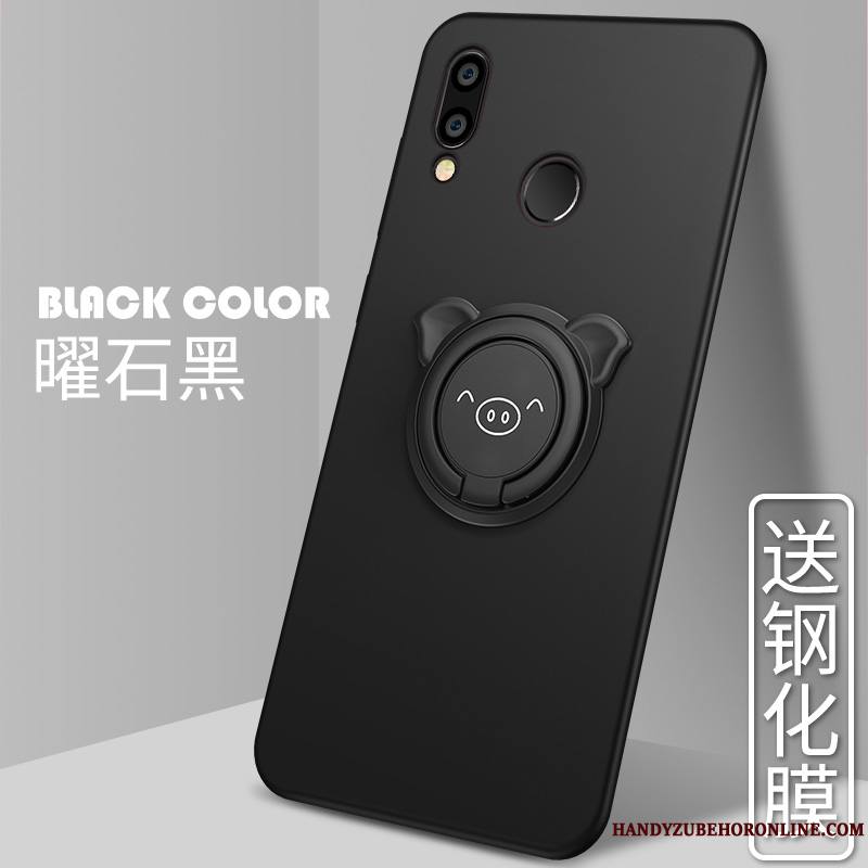 Huawei Y7 2019 Tout Compris Silicone Étui Incassable Noir Coque De Téléphone Tendance