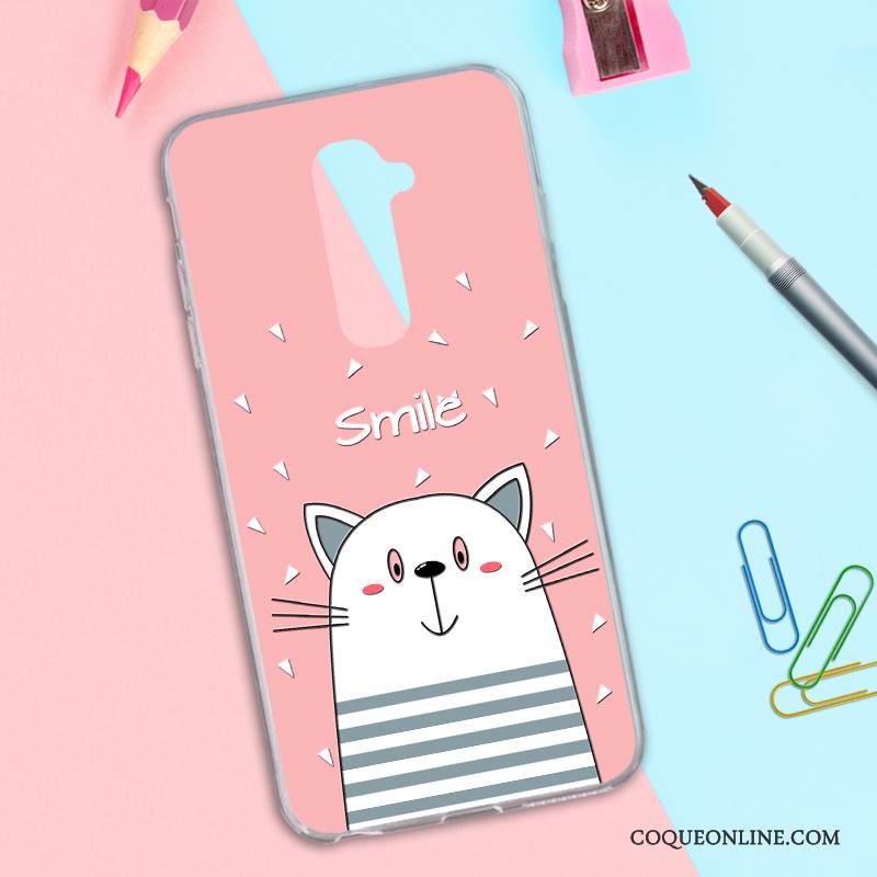 Lg G2 Incassable Coque Dessin Animé Charmant Rose Étui De Téléphone