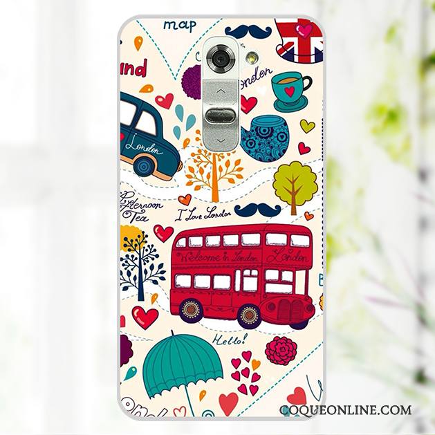 Lg G2 Protection Dessin Animé Bleu Clair Peinture Téléphone Portable Coque De Téléphone