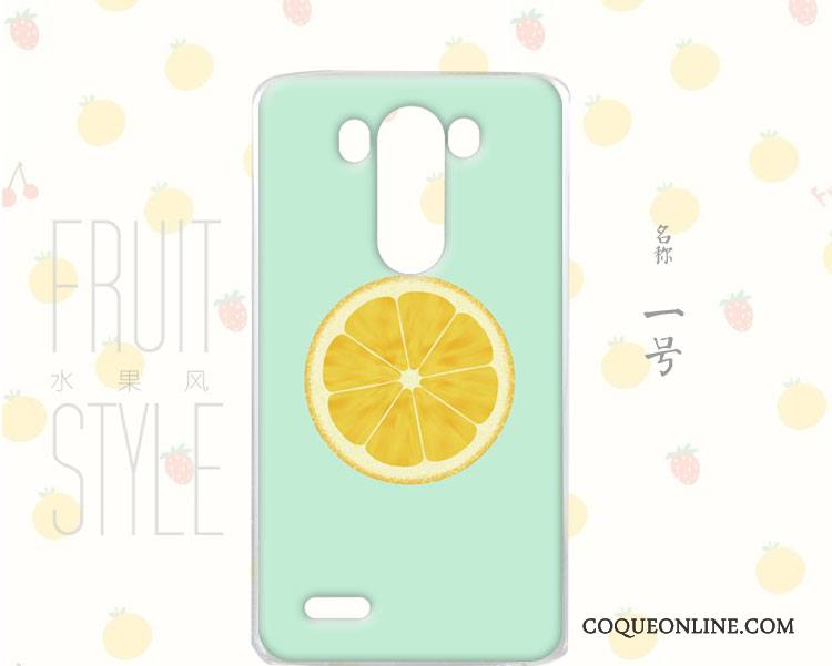 Lg G3 Fruit Peinture Incassable Étui Bordure Floral Coque De Téléphone