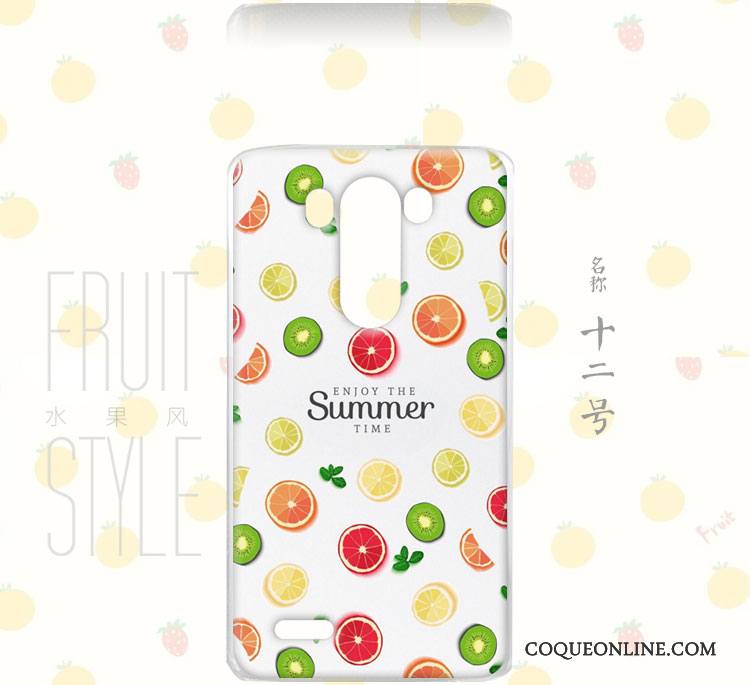 Lg G3 Fruit Peinture Incassable Étui Bordure Floral Coque De Téléphone