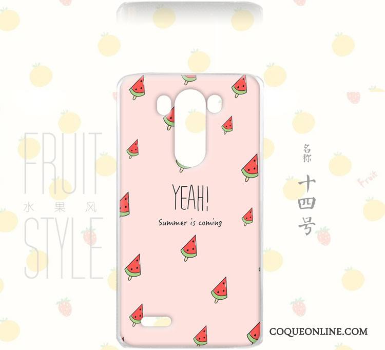 Lg G3 Fruit Peinture Incassable Étui Bordure Floral Coque De Téléphone