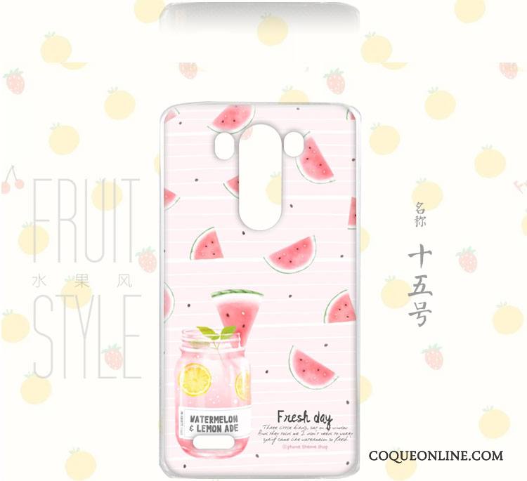 Lg G3 Fruit Peinture Incassable Étui Bordure Floral Coque De Téléphone