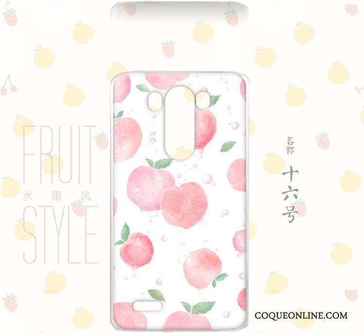 Lg G3 Fruit Peinture Incassable Étui Bordure Floral Coque De Téléphone