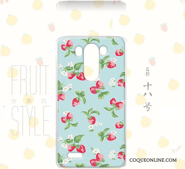 Lg G3 Fruit Peinture Incassable Étui Bordure Floral Coque De Téléphone