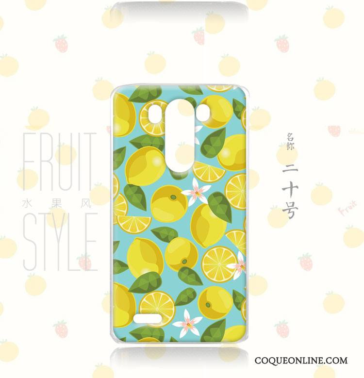 Lg G3 Fruit Peinture Incassable Étui Bordure Floral Coque De Téléphone