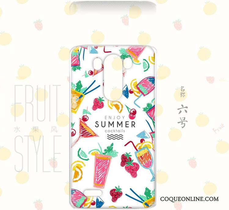 Lg G3 Fruit Peinture Incassable Étui Bordure Floral Coque De Téléphone