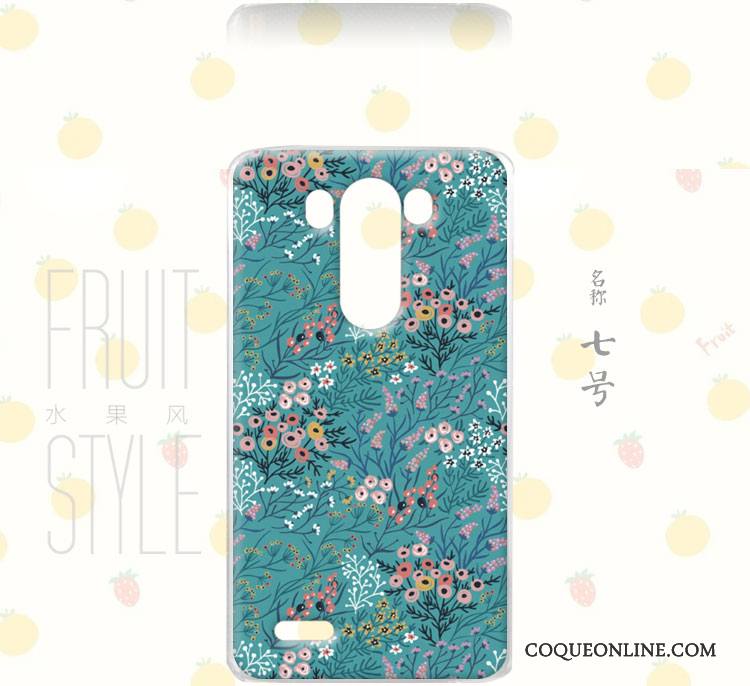 Lg G3 Fruit Peinture Incassable Étui Bordure Floral Coque De Téléphone