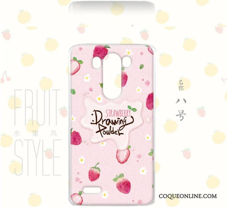 Lg G3 Fruit Peinture Incassable Étui Bordure Floral Coque De Téléphone