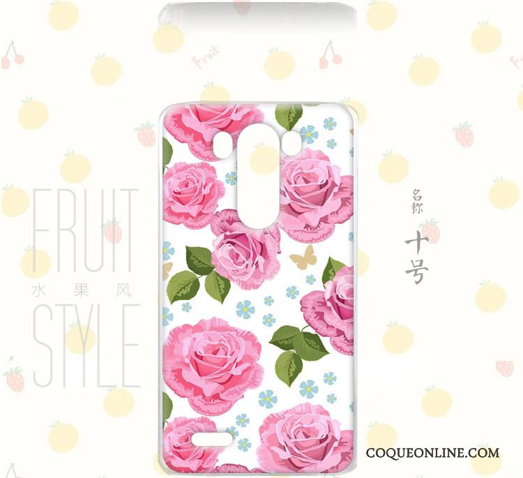 Lg G3 Fruit Peinture Incassable Étui Bordure Floral Coque De Téléphone