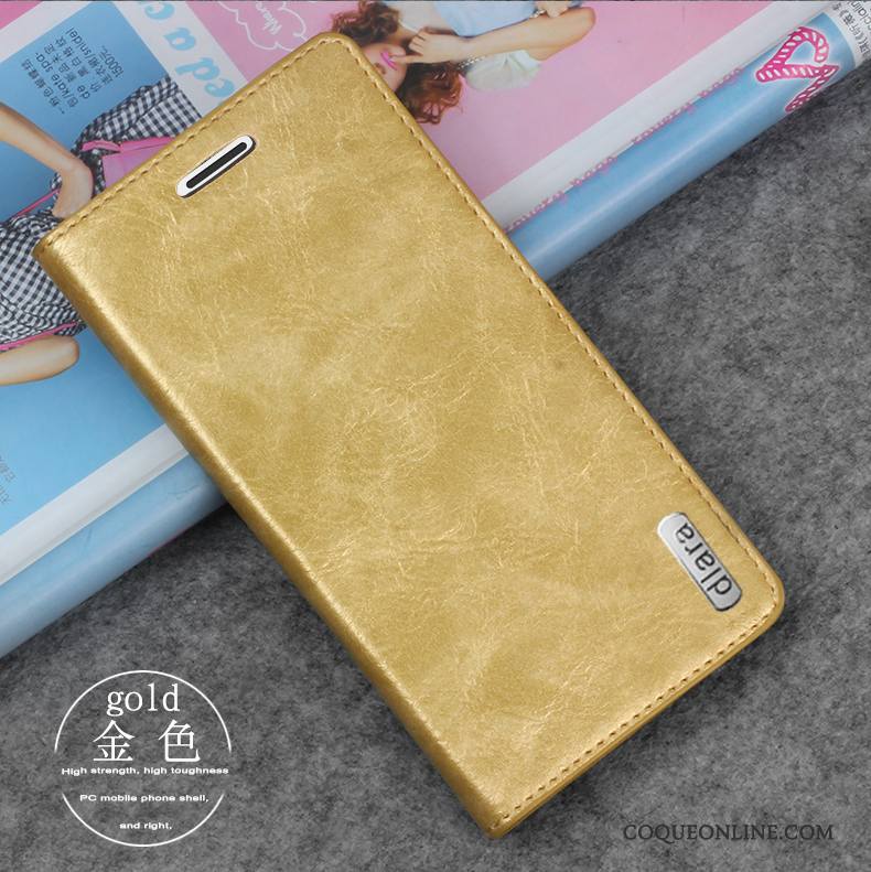 Lg G3 Or Coque Étui Protection Étui En Cuir Téléphone Portable