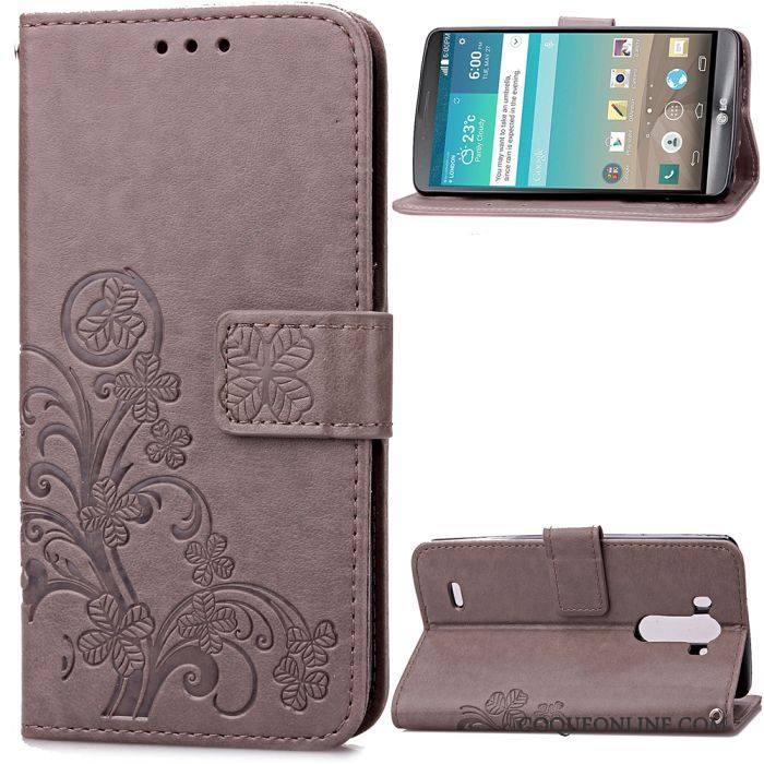 Lg G3 Téléphone Portable Incassable Étui Chanceux Protection Portefeuille Coque De Téléphone