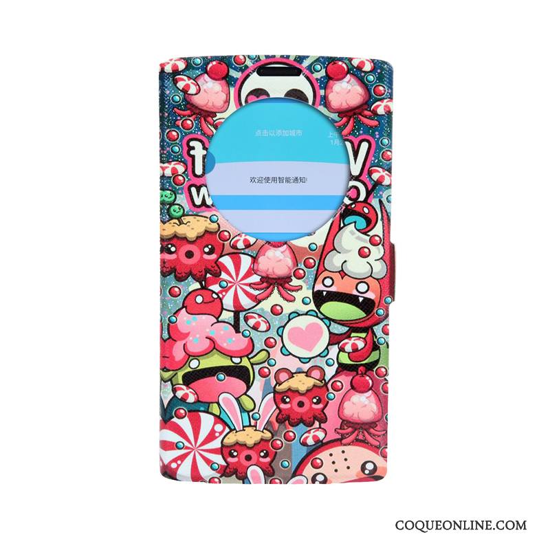 Lg G4 Coque De Téléphone Support Couleur Fluide Doux Dormance Ouvrir La Fenêtre Étui