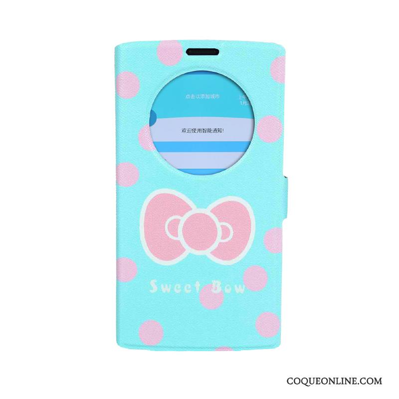 Lg G4 Dessin Animé Coque De Téléphone Bleu Étui Peinture Ouvrir La Fenêtre Dormance