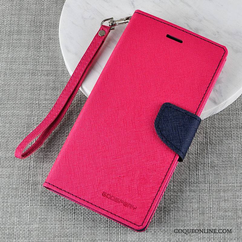 Lg G4 Portefeuille Violet Protection Incassable Étui En Cuir Clamshell Coque De Téléphone